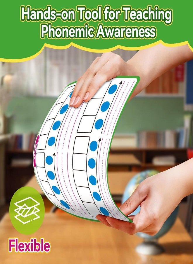 PraxiKidy 12 Pack Phonemic Awareness Dry Erase Flash Card,Phonics Games Science Reading Manipulative Speech Therapy Material Elkonin Box 1st Grade Classroom Must Haves Teacher Homeschool Supplies - Image 4